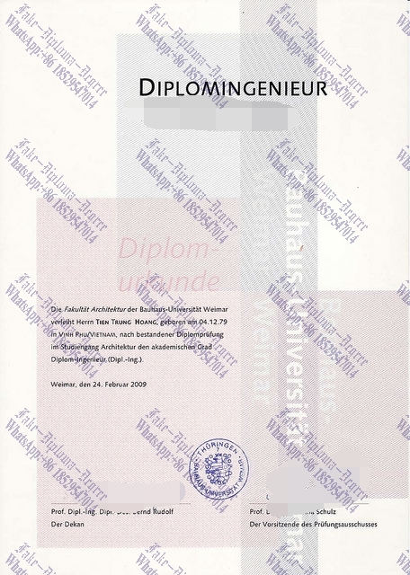 How to create fake Bauhaus Universitat Weimar Degree