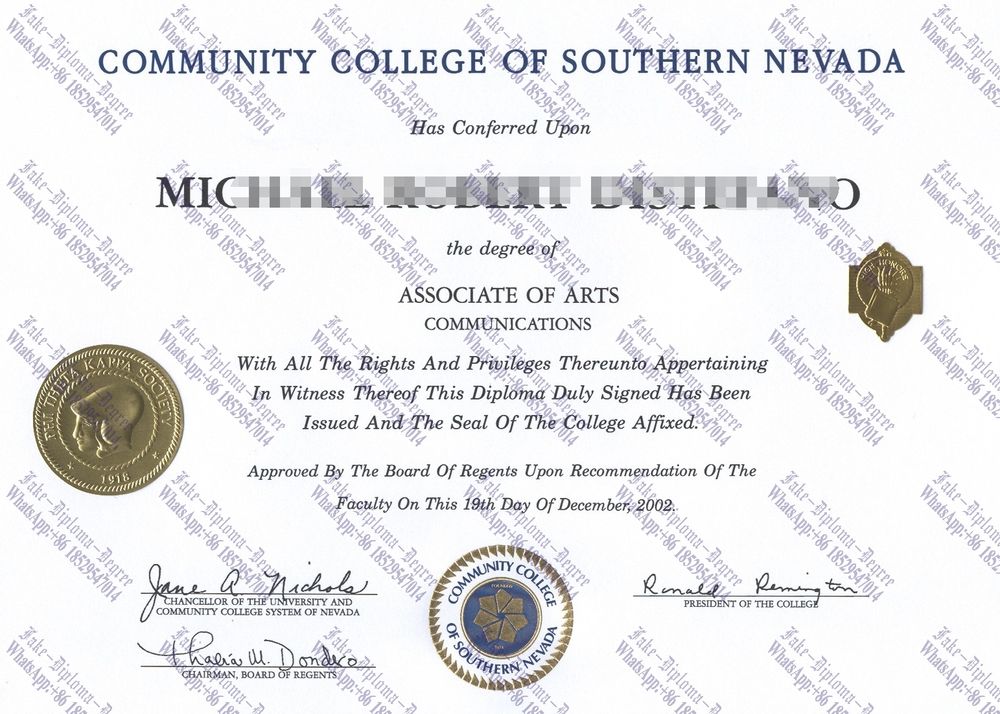How to create fake Community College of Southern Nevada Diploma
