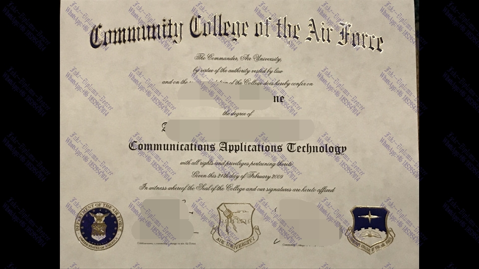 How to create fake Community College of the Air Force Diploma
