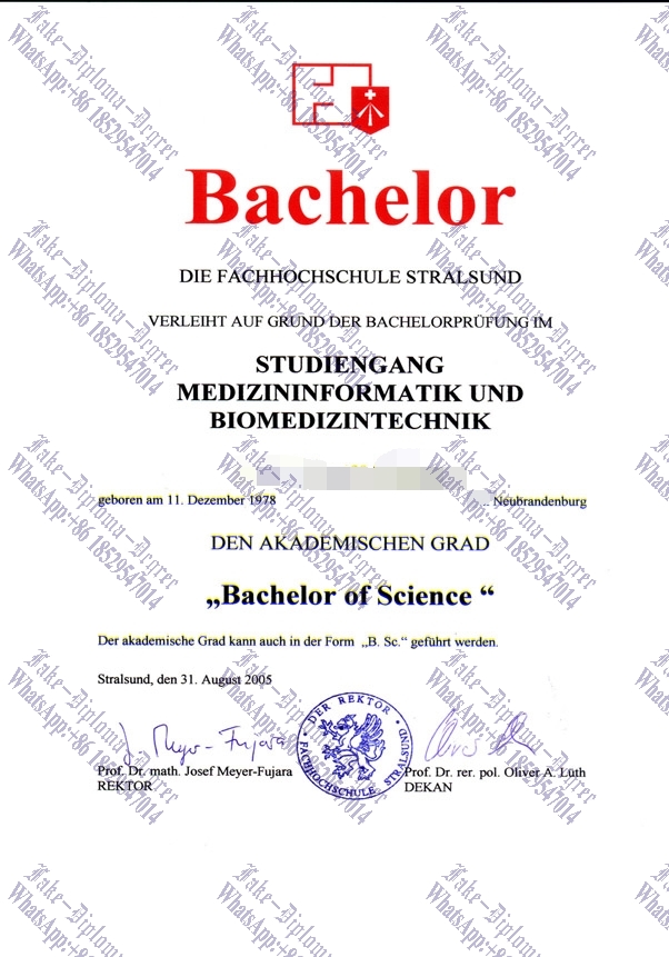 How to create fake Fachhochschule Stralsund Diploma
