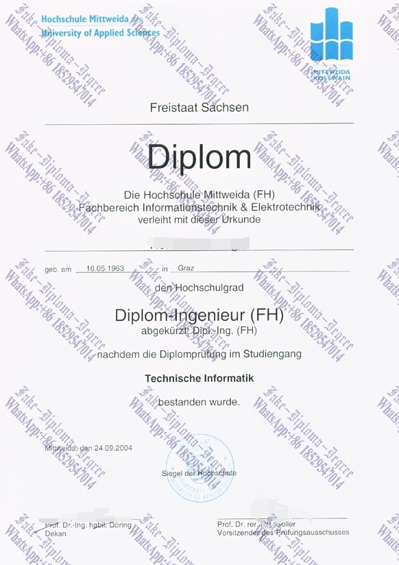 How to create fake Hochschule Mittweida Degree