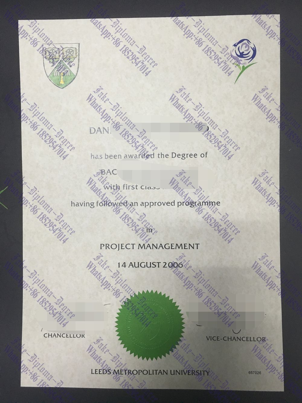How to create fake Leeds Metropolitan University Diploma