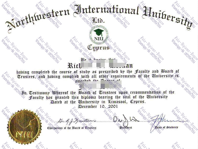 How to create fake Northwestern International University Diploma