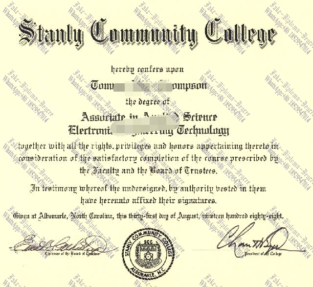 How to create fake Stanly Community College Degree