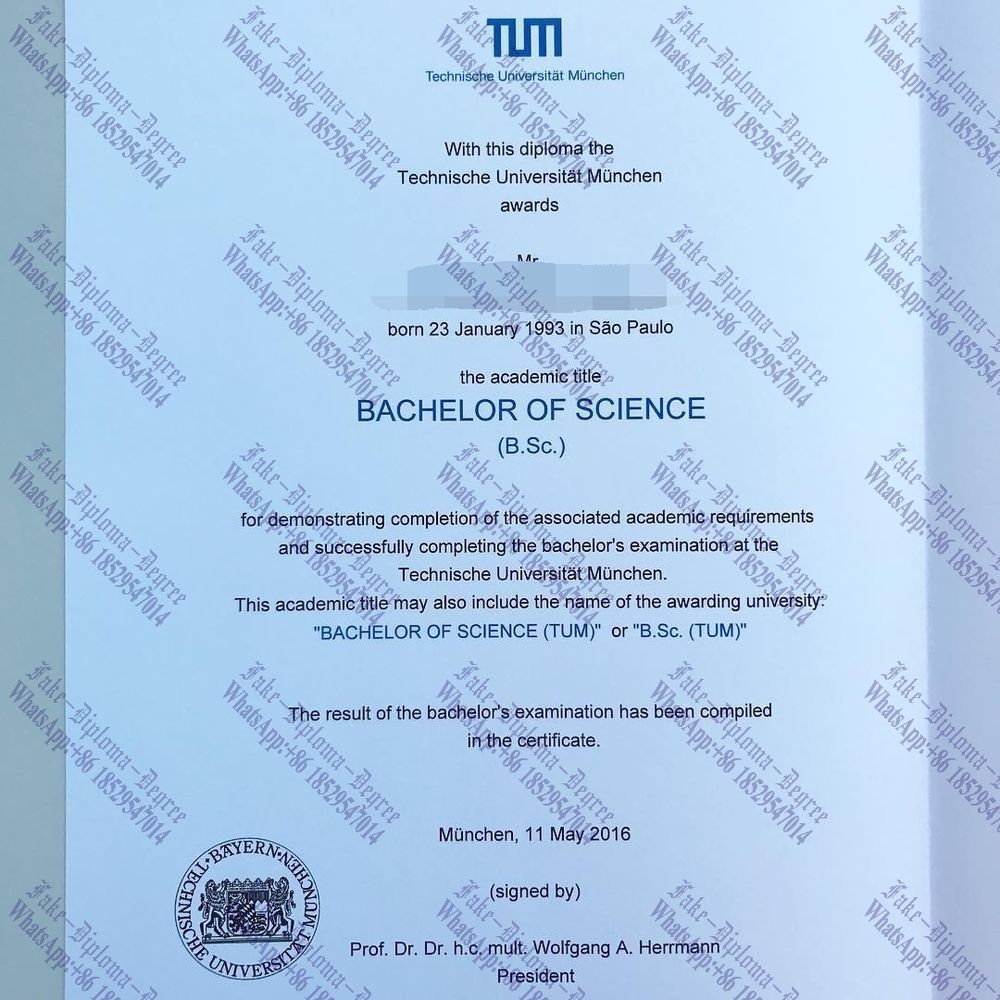 How to create fake Technical University of Munich Diploma