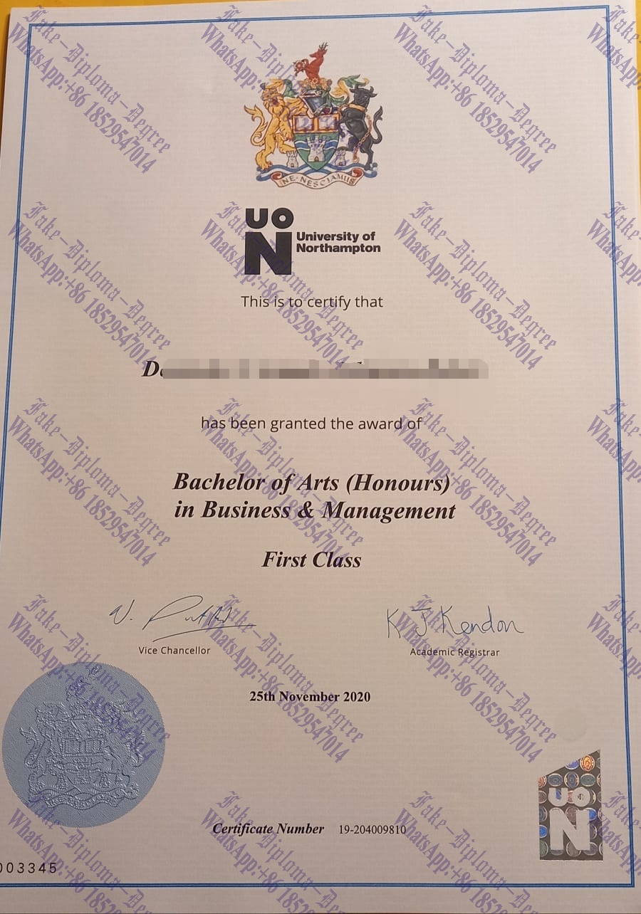 How to create fake The University of Northampton Diploma