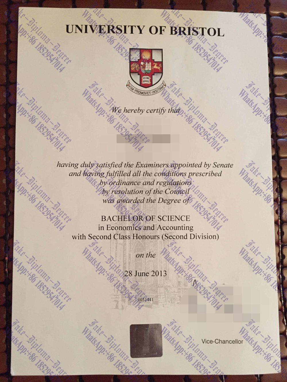 How to create fake University of Bristol Diploma