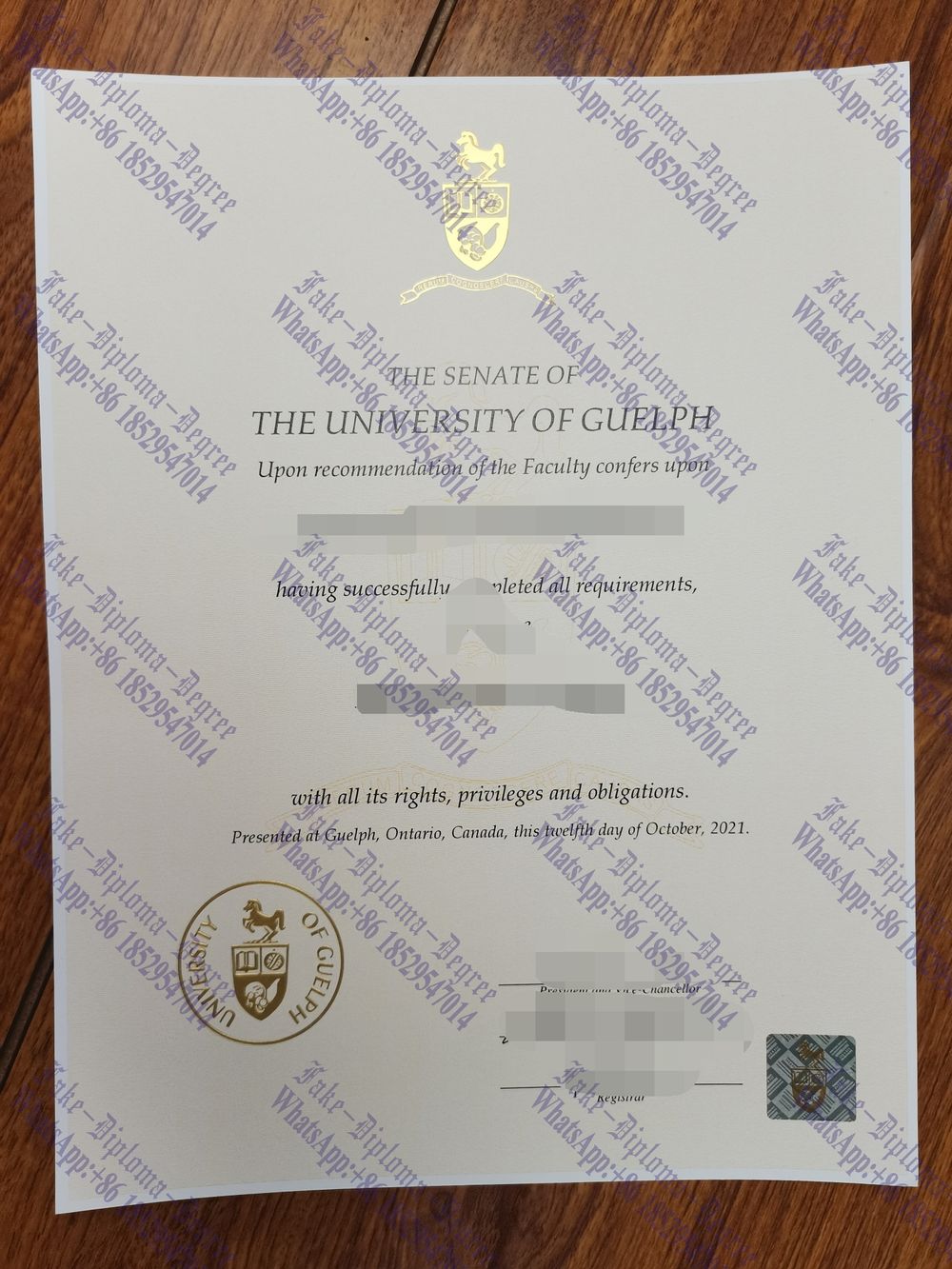 How to create fake University of Guelph Diploma