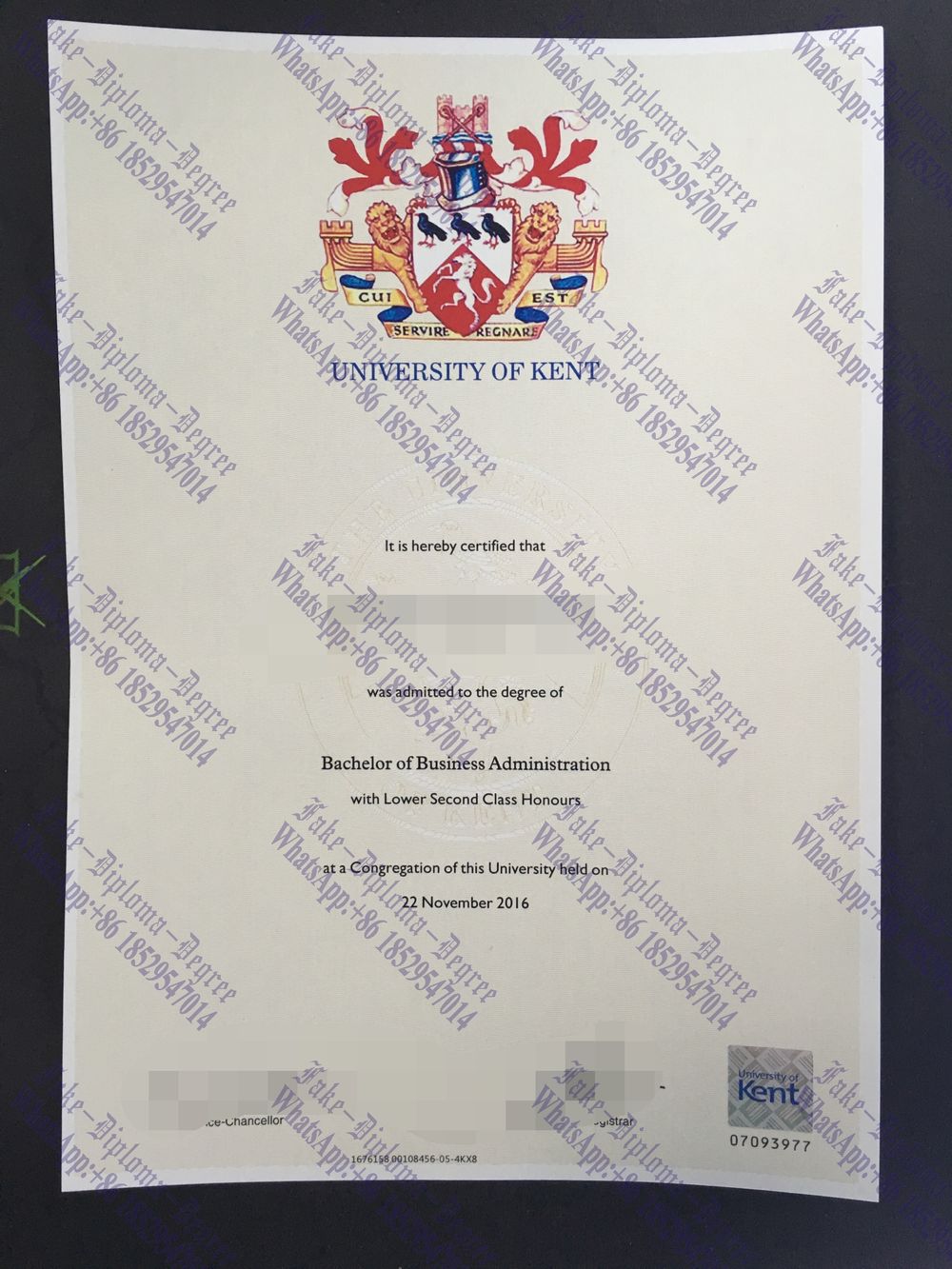 How to create fake University of Kent Degree