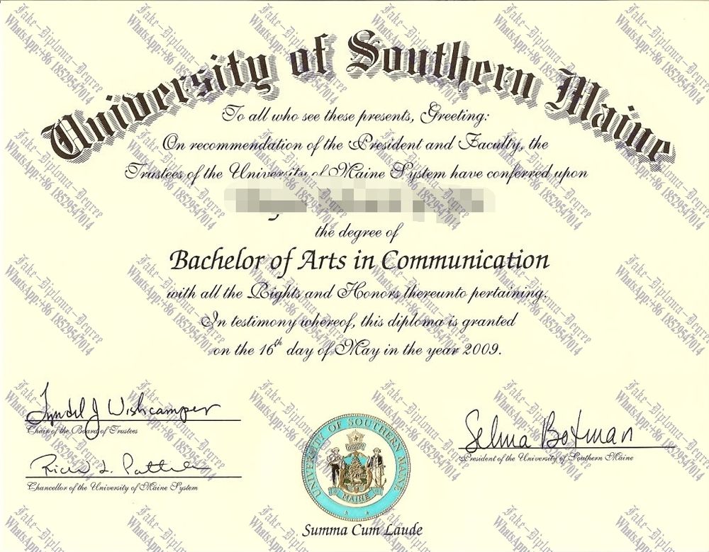 How to create fake University of Southern Maine Degree