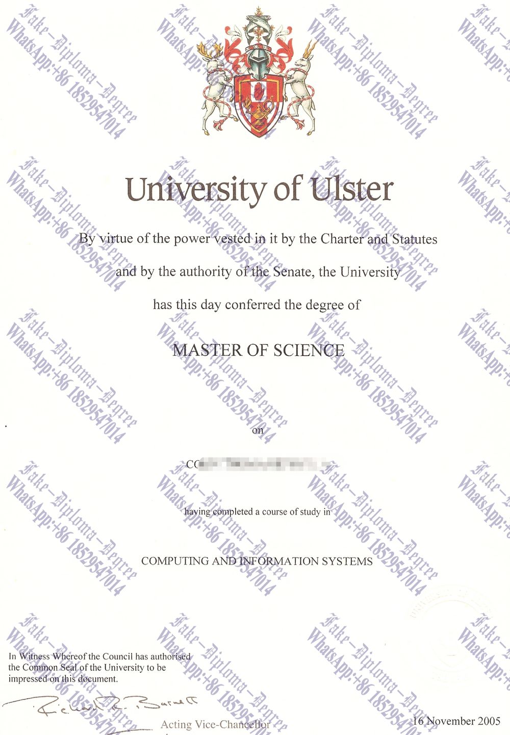 How to create fake University of Ulster Diploma