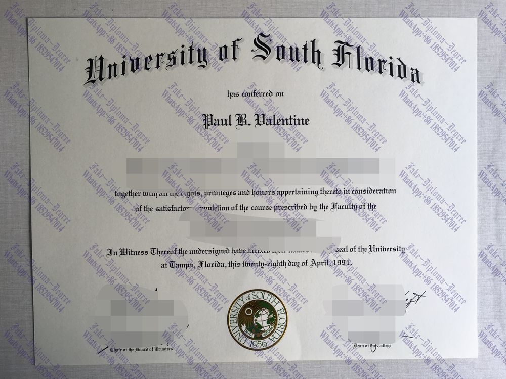 How to create fake University of south Florida Diploma