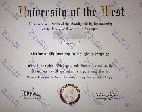 How to create fake University of the West Diploma
