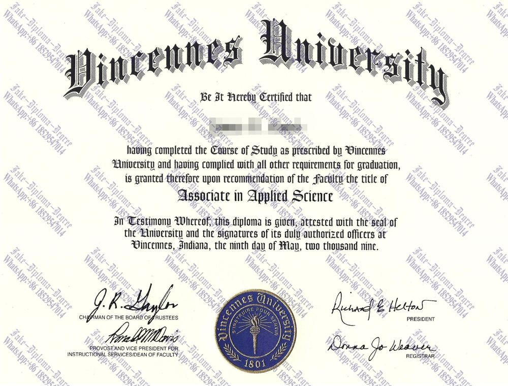 How to create fake Vincennes University Degree