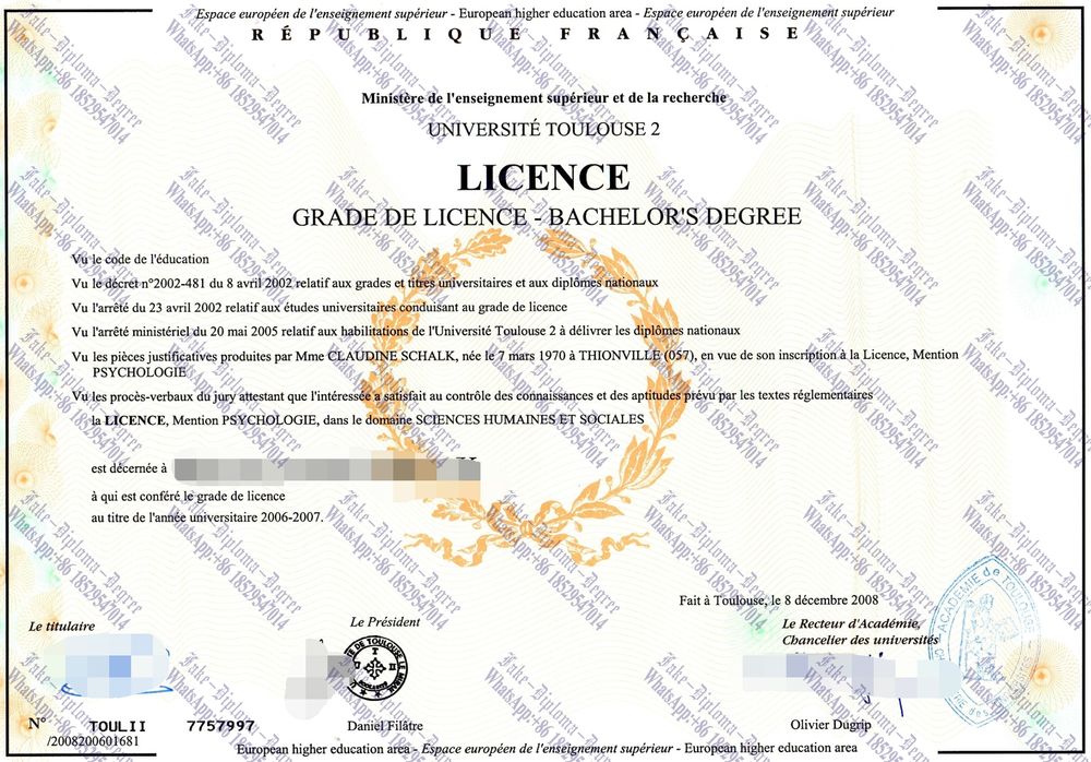 How to create fake universite toulouse 2 Degree