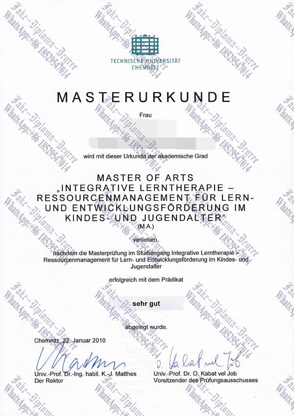 How to order fake Chemnitz University of Technology Degree
