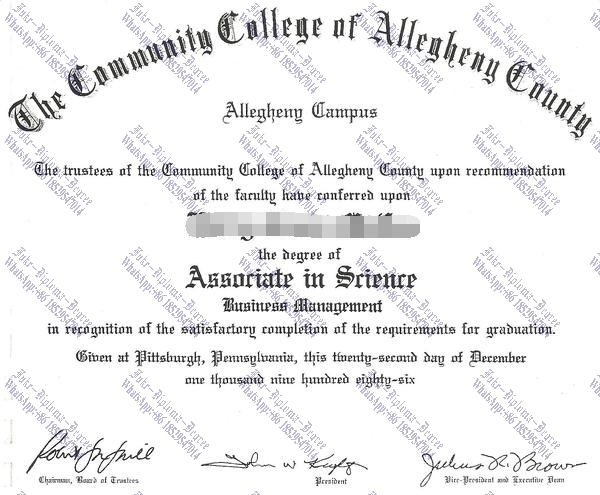 How to order fake Community College of Allegheny County Degree