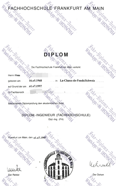 How to order fake Fachhochschule Frankfurt am Main Degree