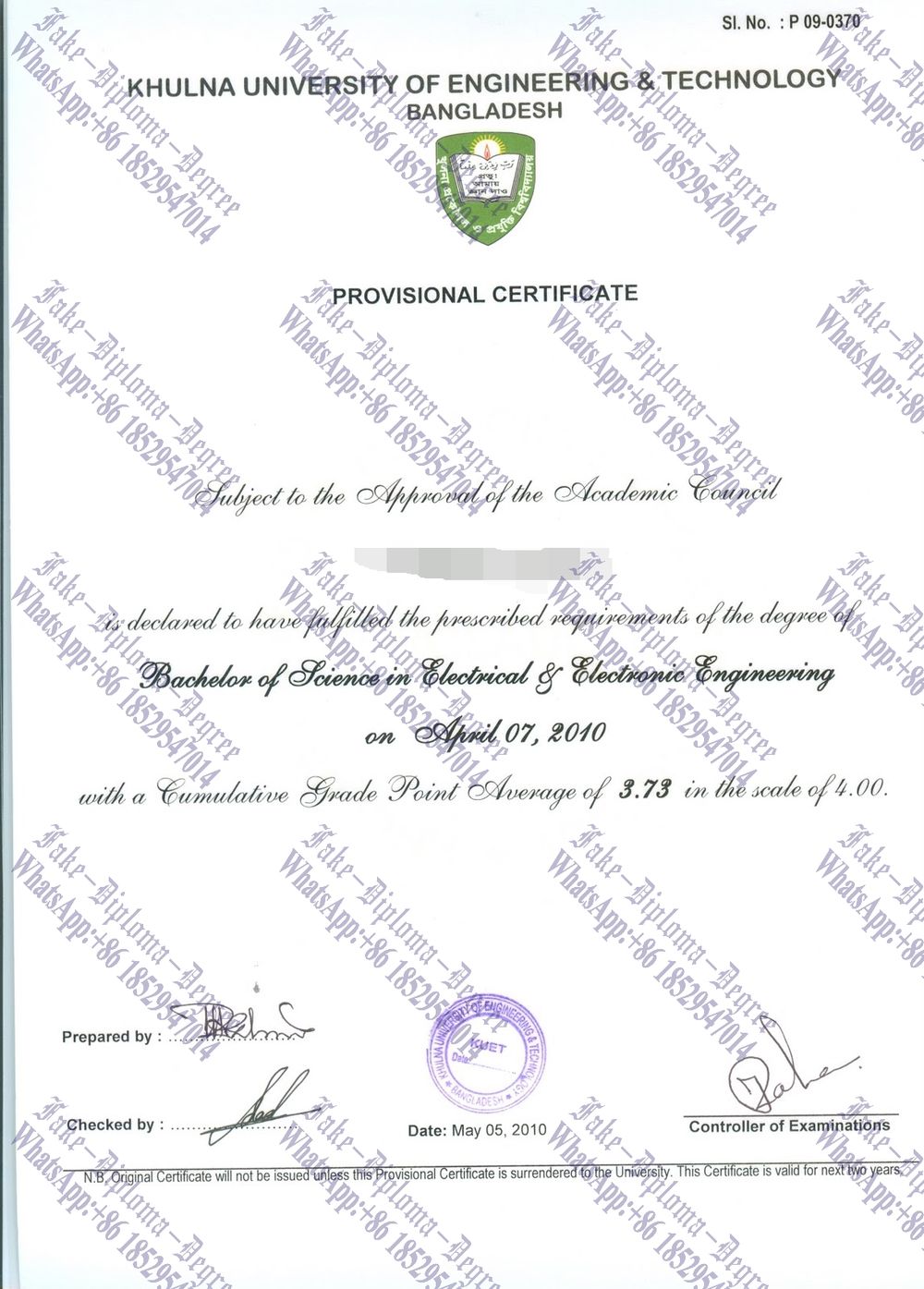 How to order fake Khulna University of Engineering Technology Diploma
