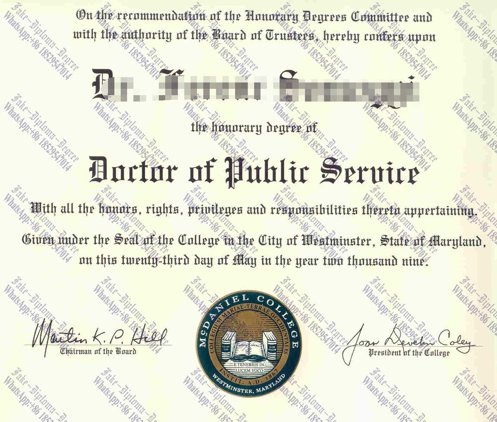 How to order fake McDaniel College Degree