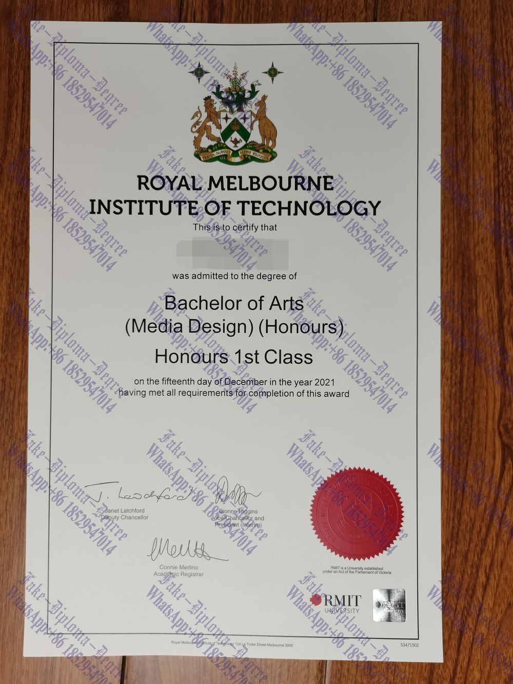 How to order fake Royal Melbourne Institute of Technology Diploma