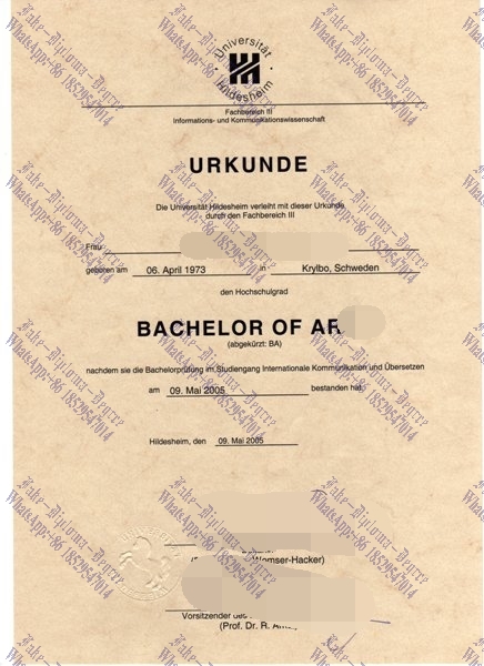 How to order fake Universitat Hildesheim Diploma