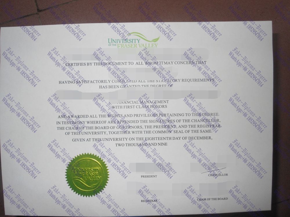 How to order fake University of the Fraser Valley Diploma