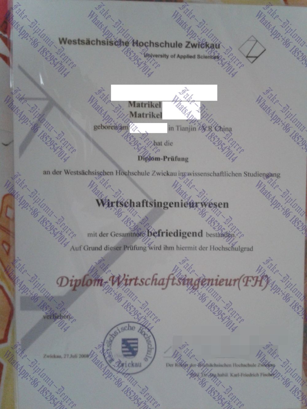How to order fake West Saxon University of Applied Sciences Zwickau Degree