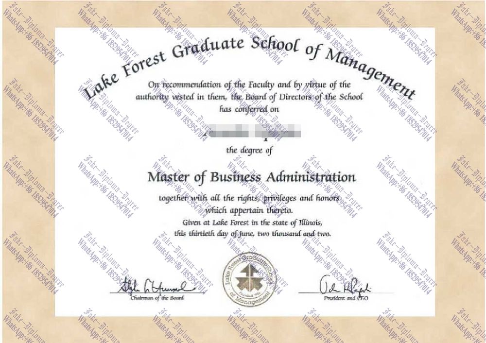 How to purchase fake Lake Forest Graduate School of Management Degree