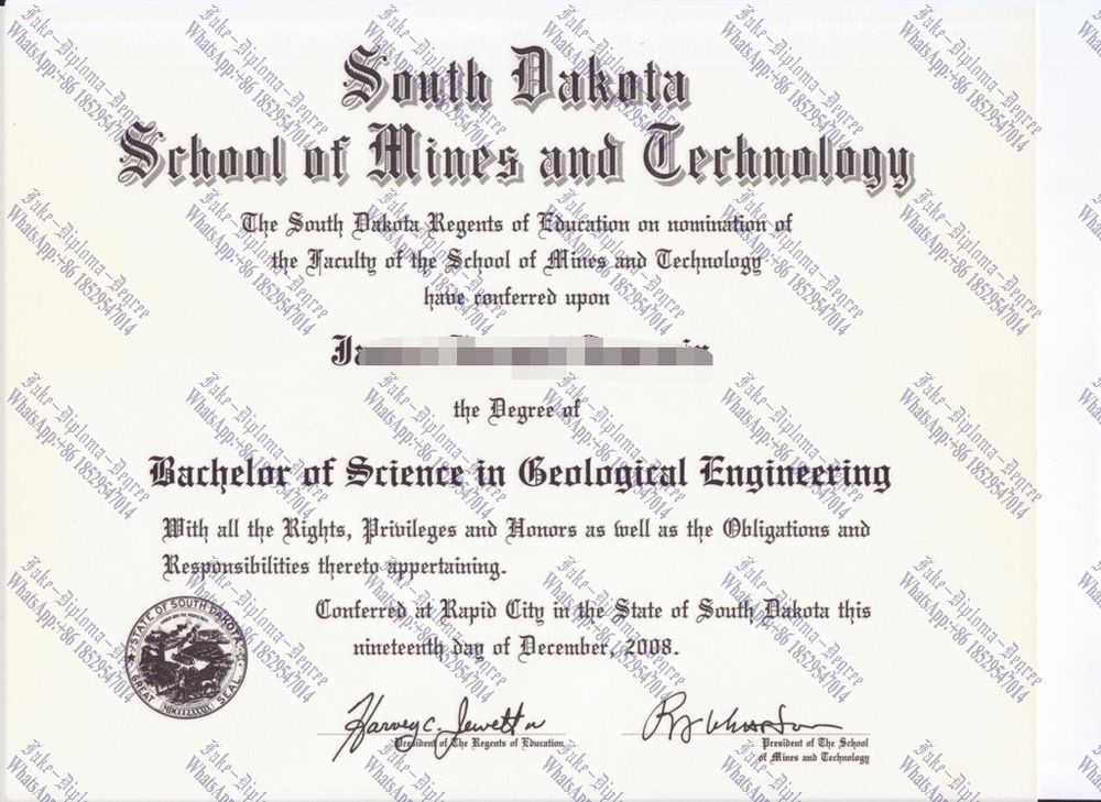 How to purchase fake South Dakota School of Mines and Technology Diploma