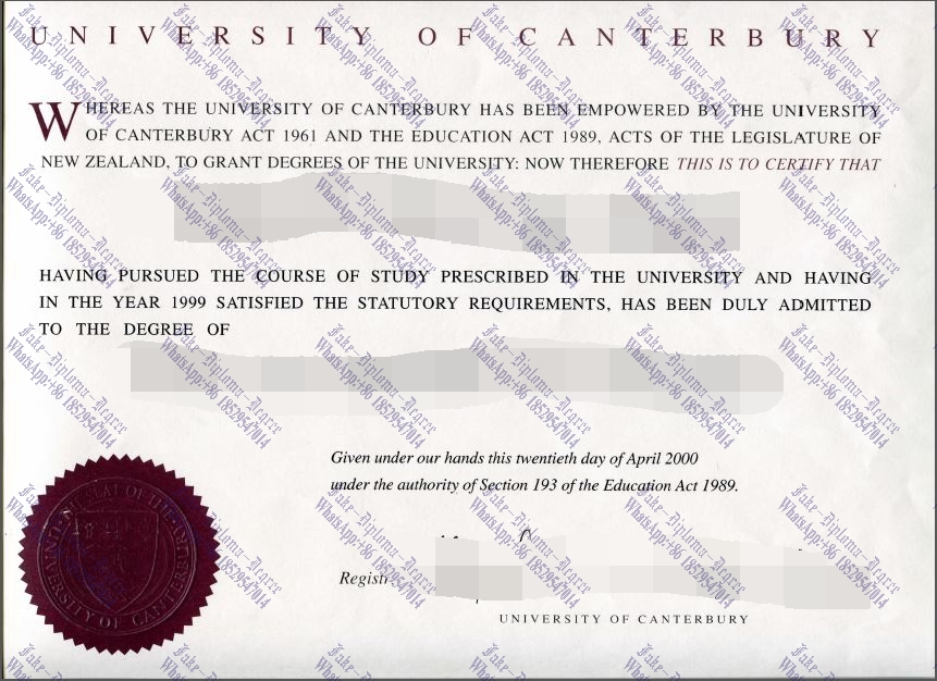How to purchase fake University of Canterbury Degree
