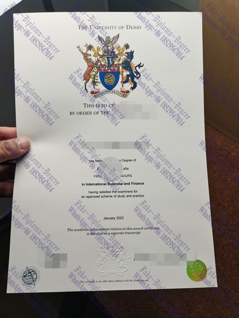 How to purchase fake University of Derby Degree