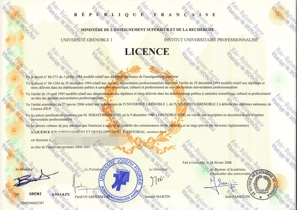 How to purchase fake Université Grenoble Alpes Diploma