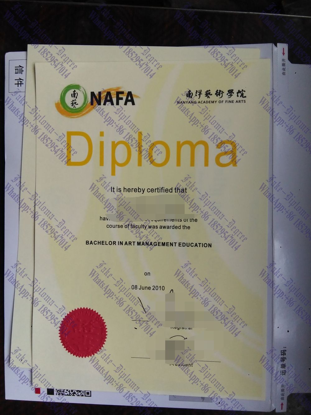 Is it possible to buy fake Nanyang Academy of Fine Arts (NAFA) Diploma