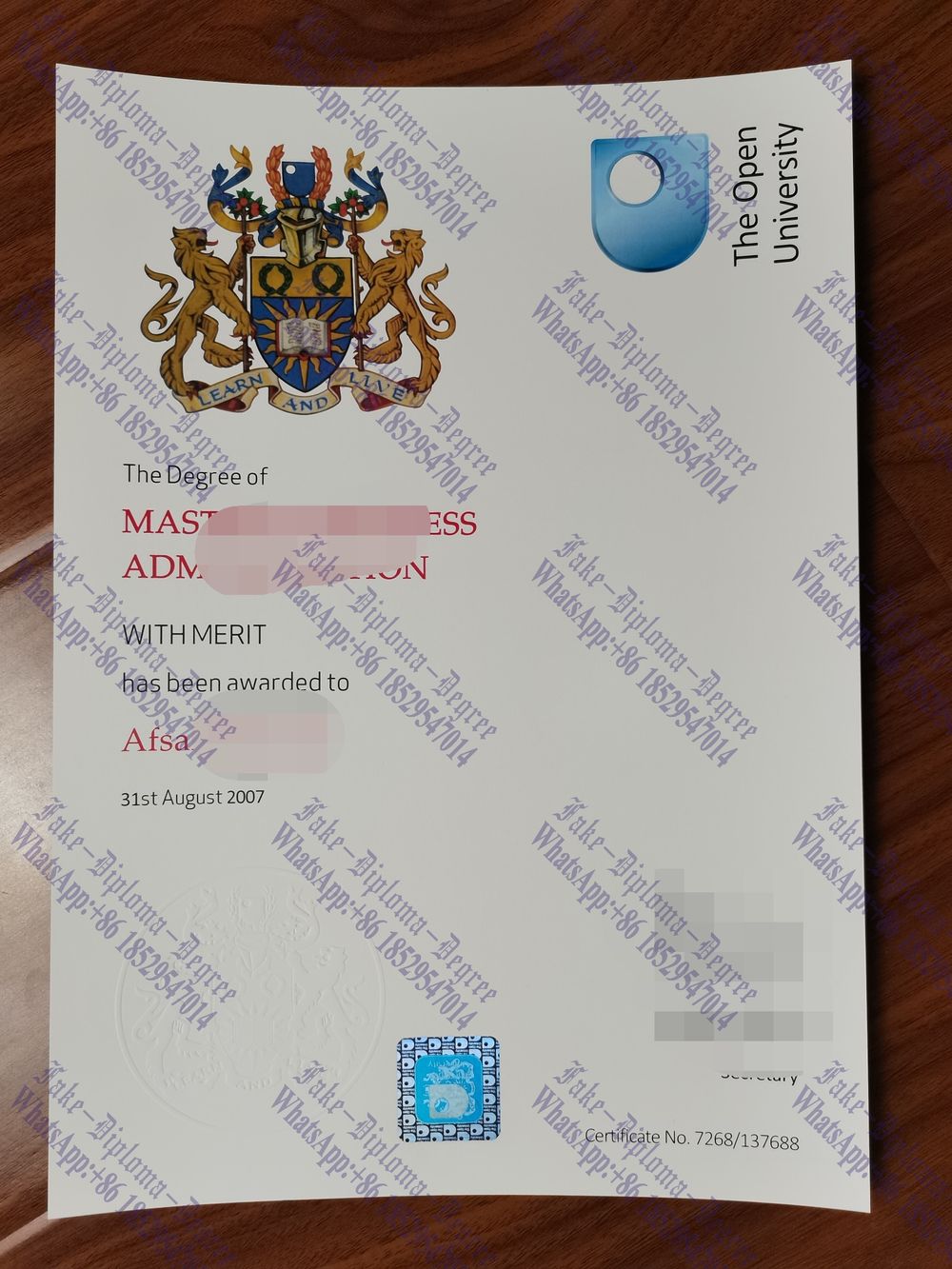 Is it possible to buy fake Open University Diploma