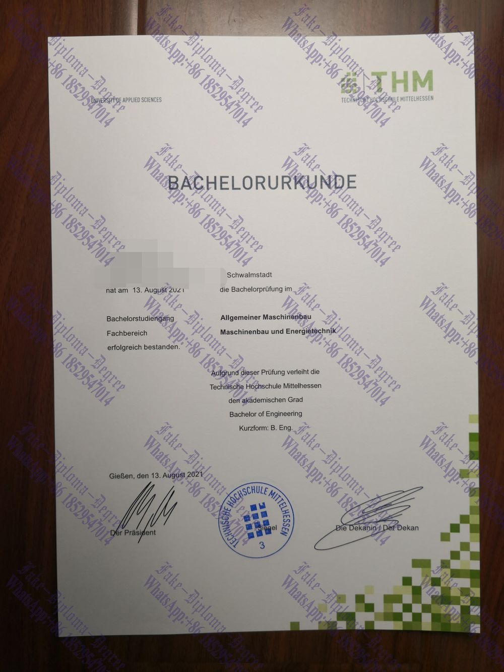 Is it possible to buy fake Technische Hochschule Mittelhessen Degree