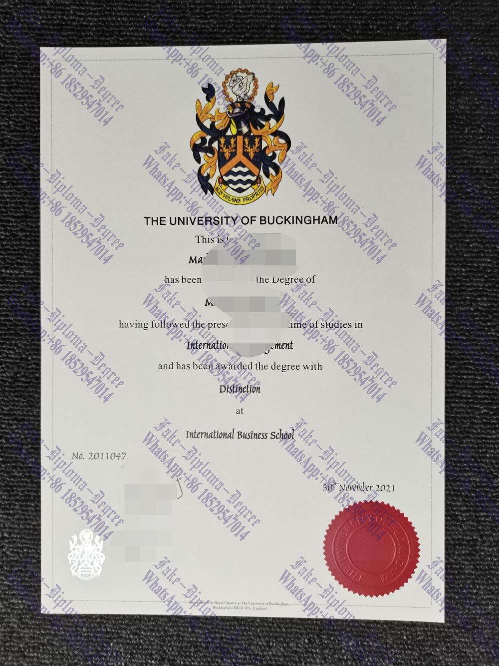 Is it possible to buy fake The University of Buckingham Diploma