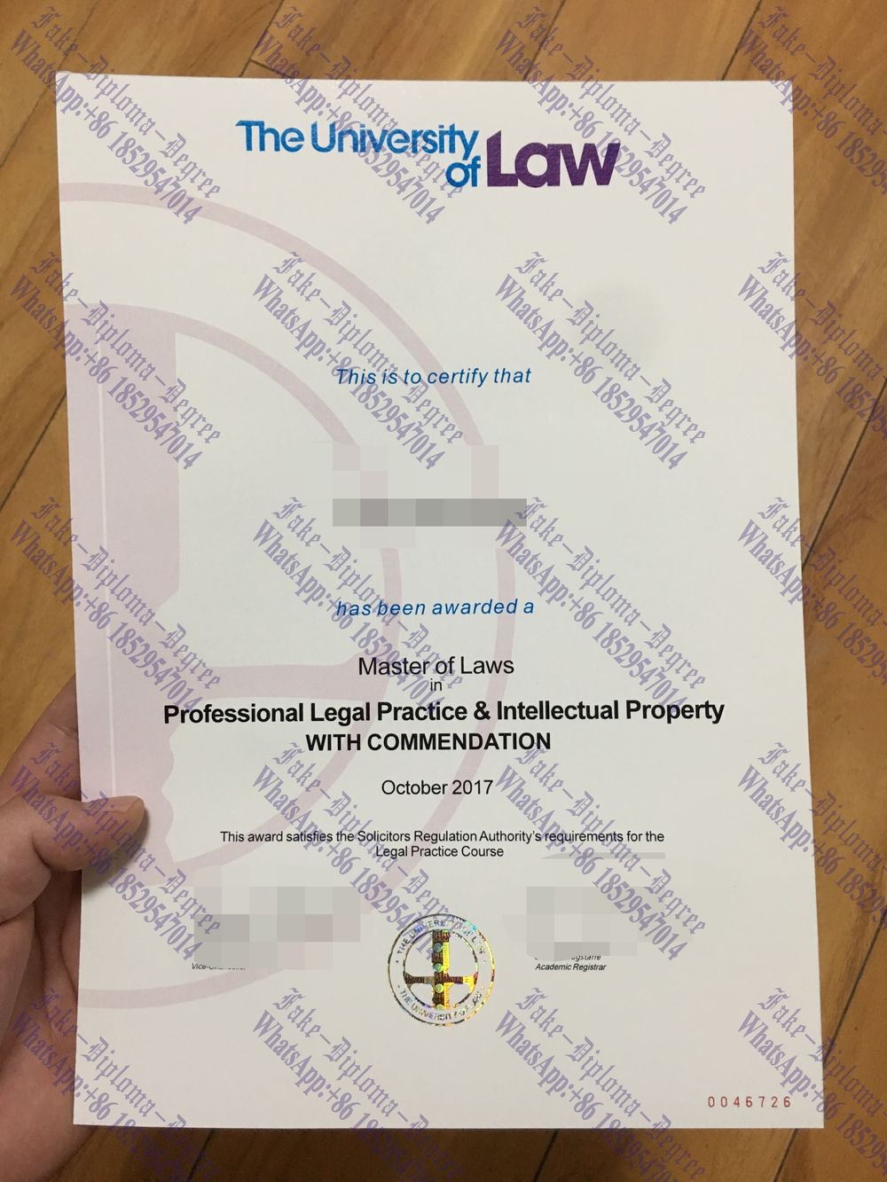 Is it possible to buy fake The University of Law Diploma