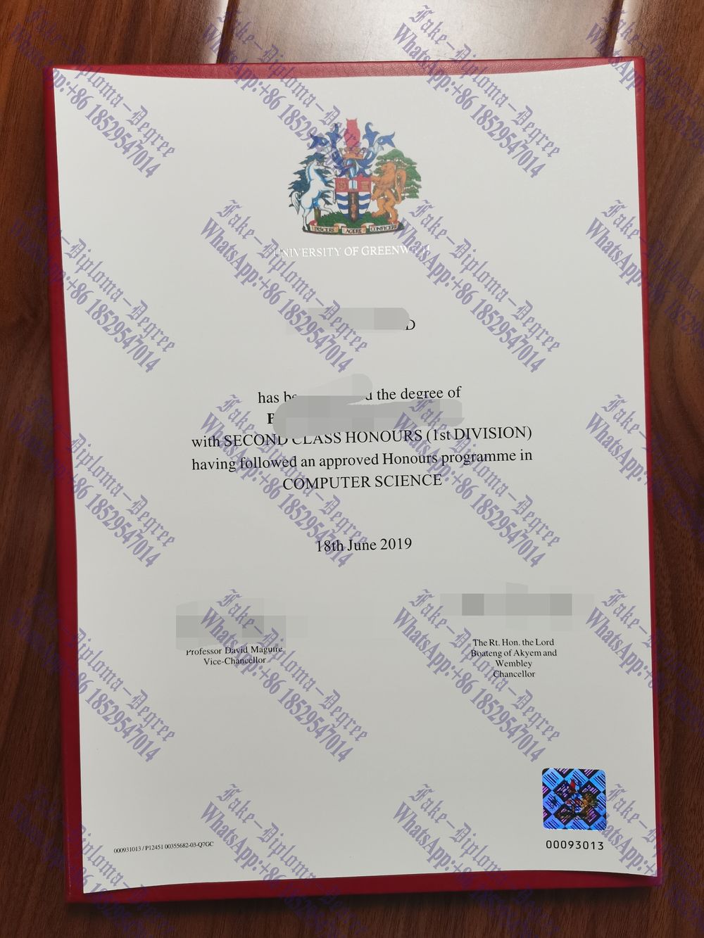 Is it possible to buy fake University of Greenwich Diploma