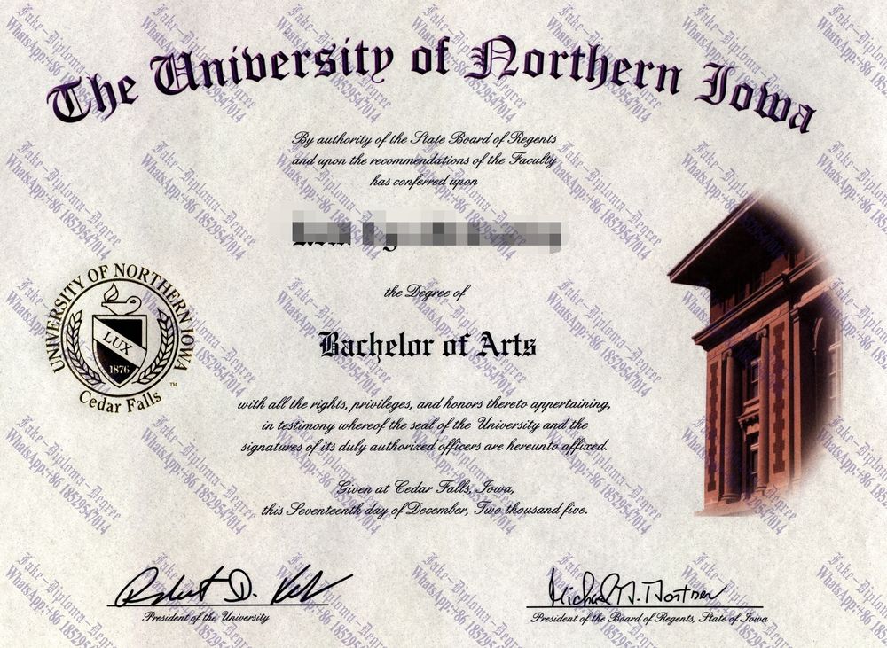 Is it possible to buy fake University of Northern lowa Diploma