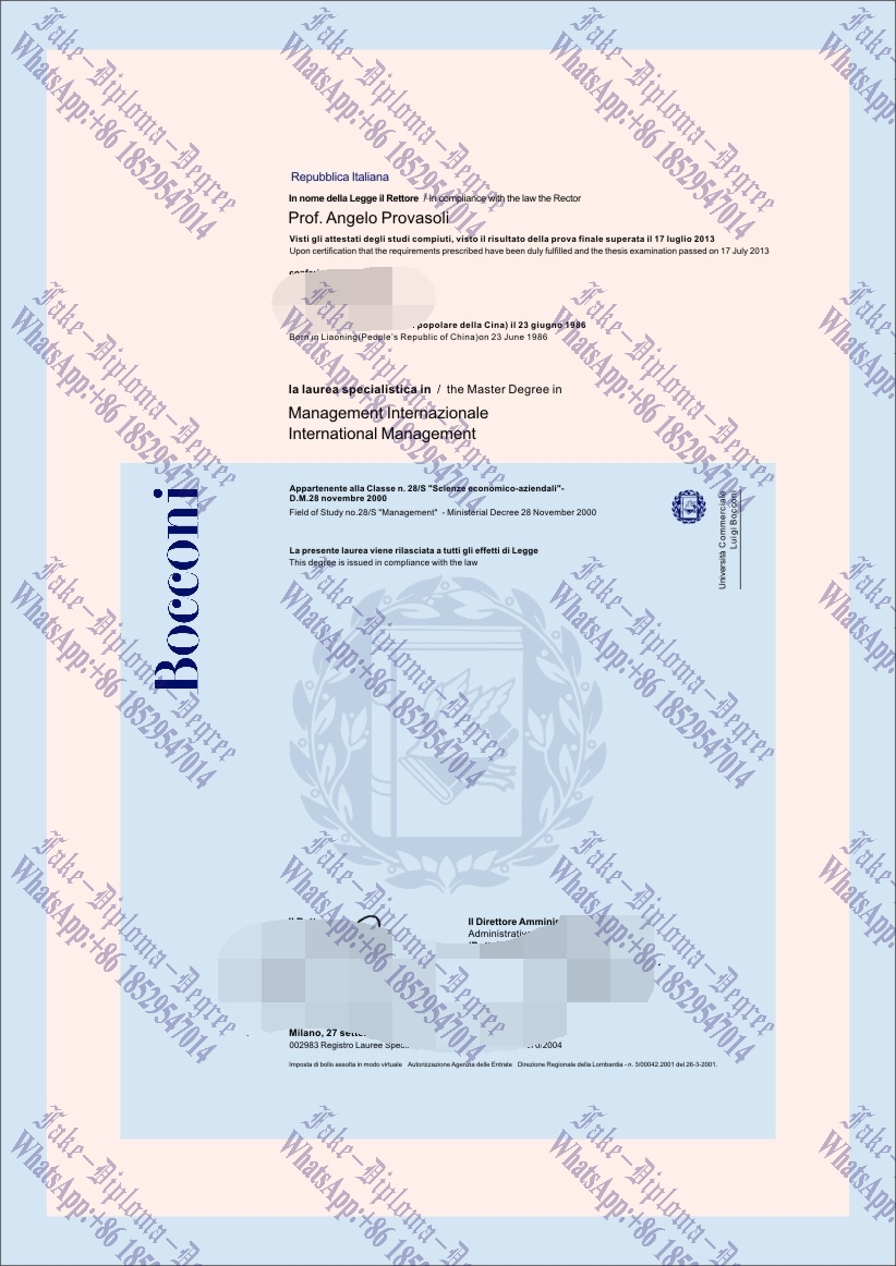 Is it possible to buy fake Università Bocconi Degree