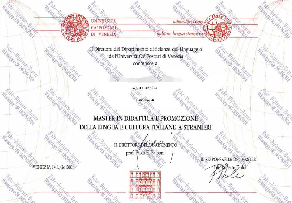 Is it possible to buy fake Università Cà Foscari di Venezia Diploma
