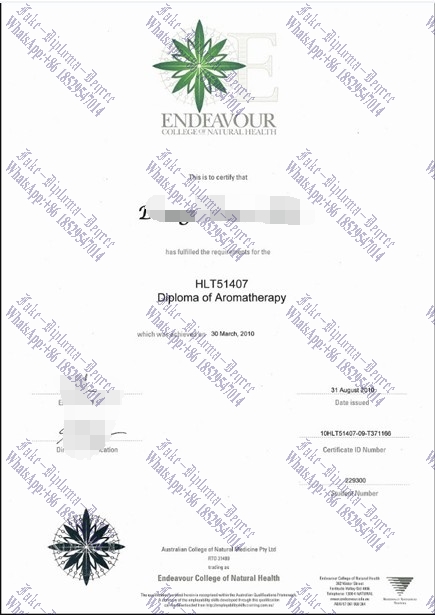 Make fake Endeavour College of Natural Health Diploma
