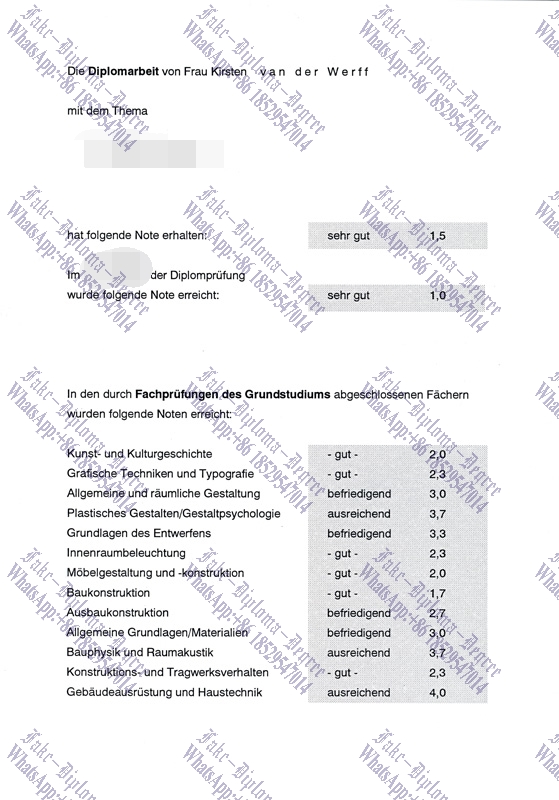 Make fake Lipper Hoxster University of Applied Sciences Diploma