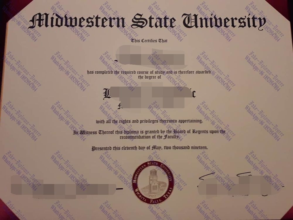 Make fake Midwestern State University Diploma
