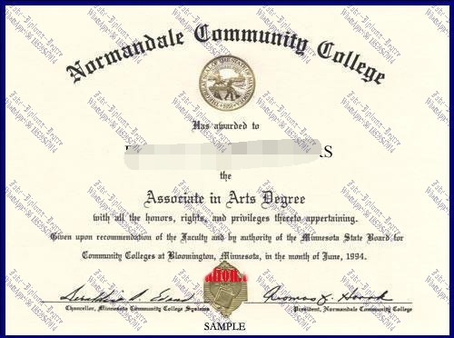 Make fake Normandale Community College Degree