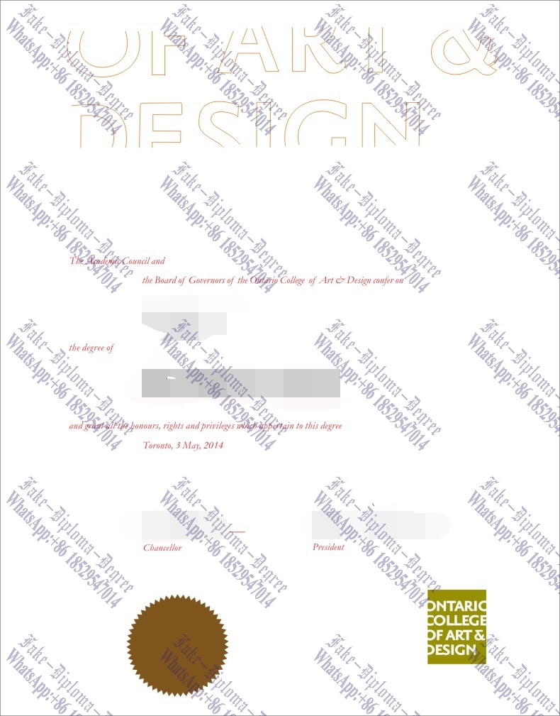 Make fake OCAD University Diploma
