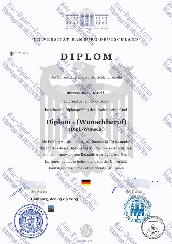 Make fake Universitat Hamburg Diploma
