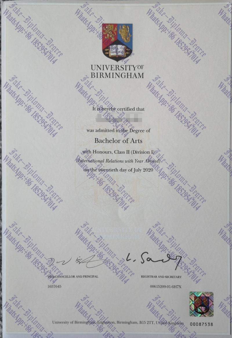 Make fake University of Birmingham Degree
