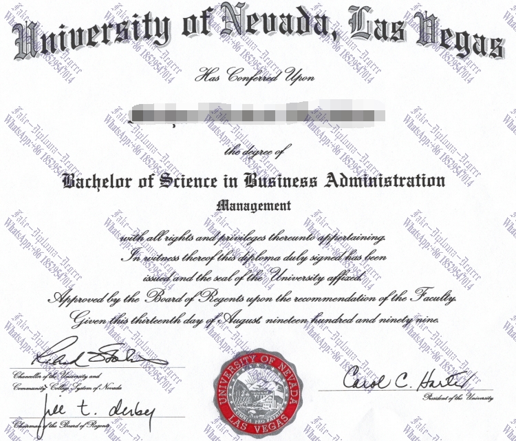 Make fake University of Nevada Las Vegas Diploma
